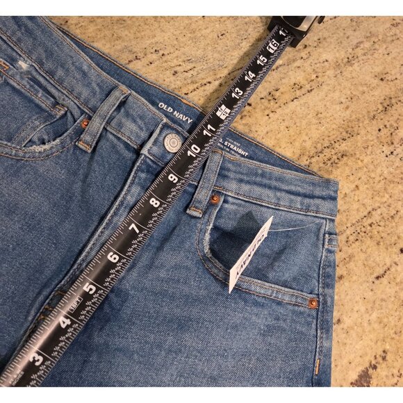 New! Lot of 2 Old Navy Sz 14 High-Waisted OG Straight Jeans & Rockstar Jegging - Picture 4 of 16